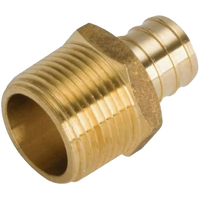 Expansion pex, brass MIP reducing adapter, pex x mip, 1/2  x 3/4