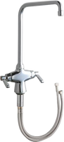 Deck mount single-hole faucet lever handles w/3/8 compression hoses Chicago (50-HA8ABCP)