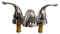 Lavatory faucet two lever handles centerset w/metal pop-up Delta