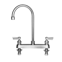 Fisher deck mount 8 center faucet w/swivel outlet w/12 swivel gooseneck (21723 & 21769)