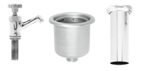 Fisher Dipper Well faucet, sink and drain