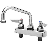 Fisher deck mount 4 center faucet w/swivel outlet w/10 swing spout (21726 & 21772)