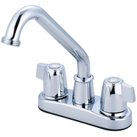 Faucet laundry/bar two mini blade handles, hi-tubular spout, Chrome (B-8191)