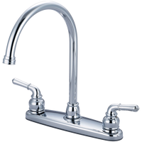 Kitchen faucet two lever handles gooseneck Chrome (K-5340)