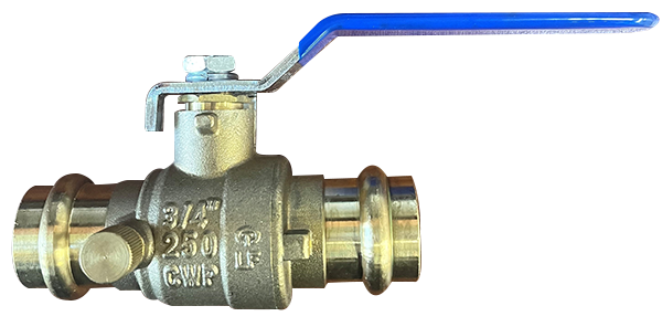 Full port ball valve 1/2 ProPress w/drain