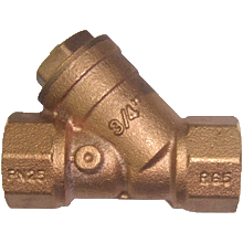 Wye strainer, bronze, 1/2ip