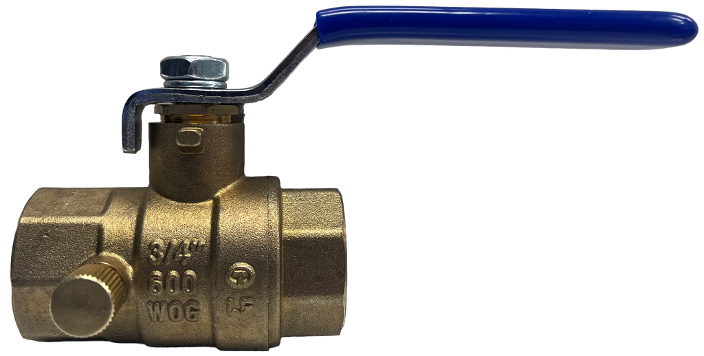 Full port ball valve 1ip w/drain