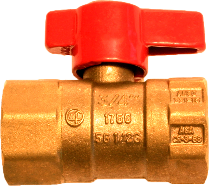 Gas ball valve 3/4fip x fip