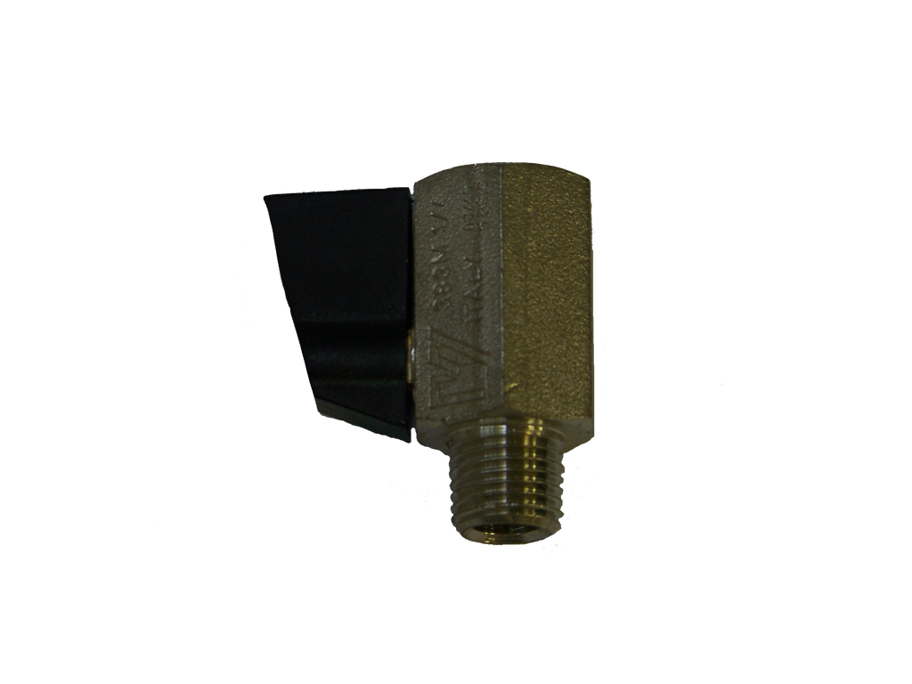 Mini ball valve, nickel plated, fip x mip, 3/8