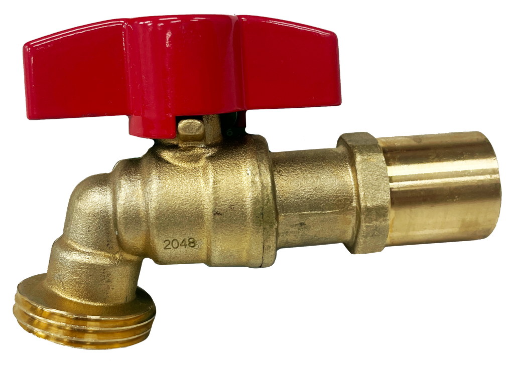 Ball valve hose bibb 1/2c or 3/4c