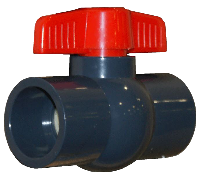 PVC ball valve s x s no union 2