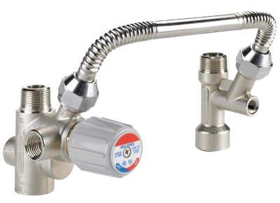 Thermostatic mixing valve kit for water heater, 3/4