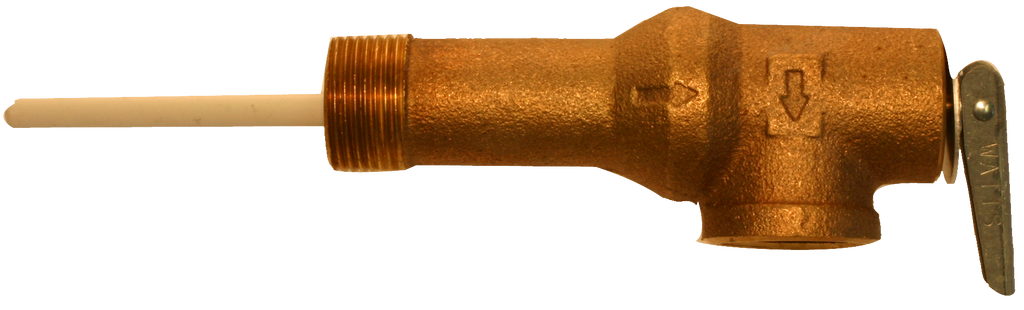 T & P valve 150psi, 3/4mip x 3/4fip, 2 1/2 shank, 3 3/8 body, 2 1/2 probe, 105000 BTU, 210 temperature relief