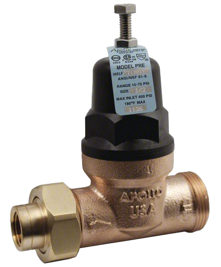 Pressure reducing valve 3/4ip w/union, Apollo