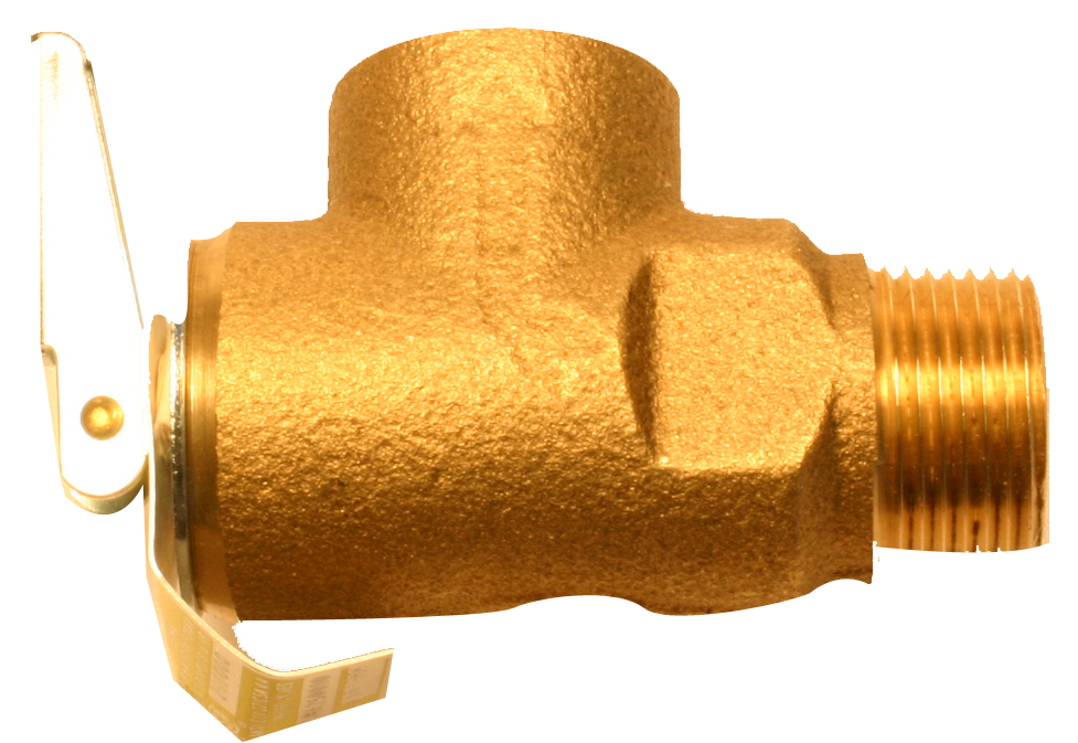 Pressure relief valve 125psi, ASME rating 250,000 BTU