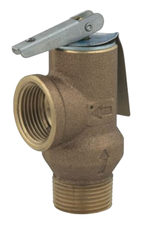 Pressure relief valve 125psi, 3/4, w/test lever (Watts 3L)