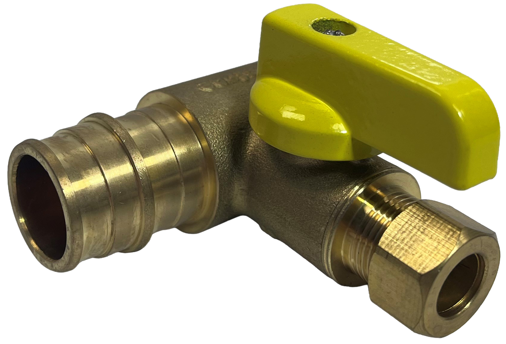 T-valve 3/4 exp pex run 3/8 comp valve
