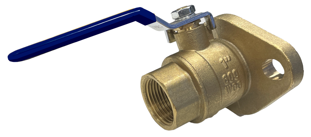 Ball valve w/rotating flange IP, 1 1/2, with bolts