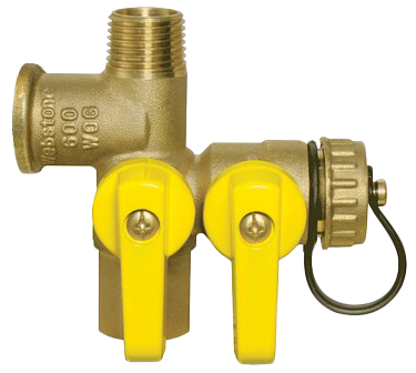 Expansion tank service valve w/purge (3/4mht) 1/2