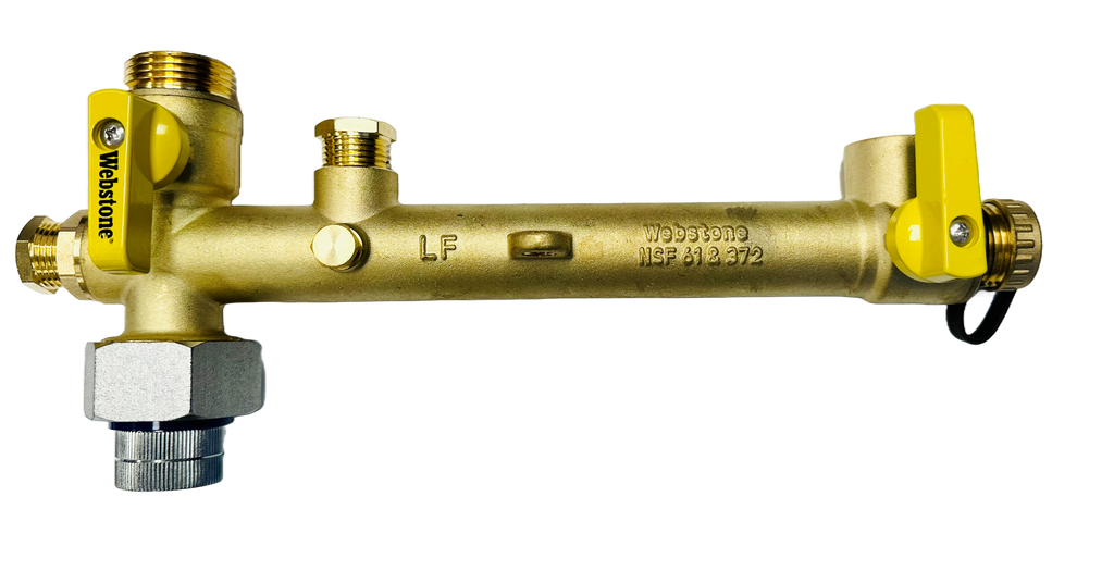 Dielectric water heater supply valves, w/expansion tank service G-series, 3/4