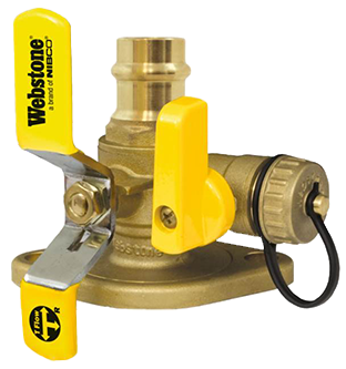 Isolation valve w/highflow drain, rotating flange, 3/4press