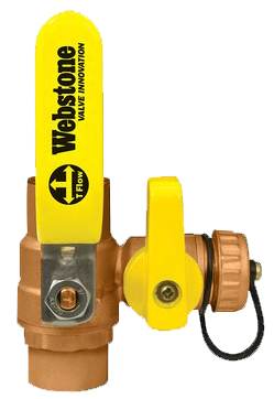 Full port ball valve w/highflow drain 1 1/4c