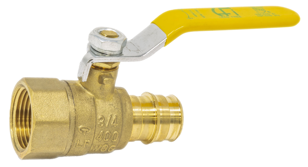 Ball valve expansion pex threaded 3/4 pex x fip