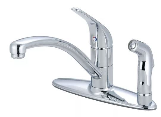 Kitchen faucet single lever handle less spray ceramic cartridge with 30 flex lines Legacy