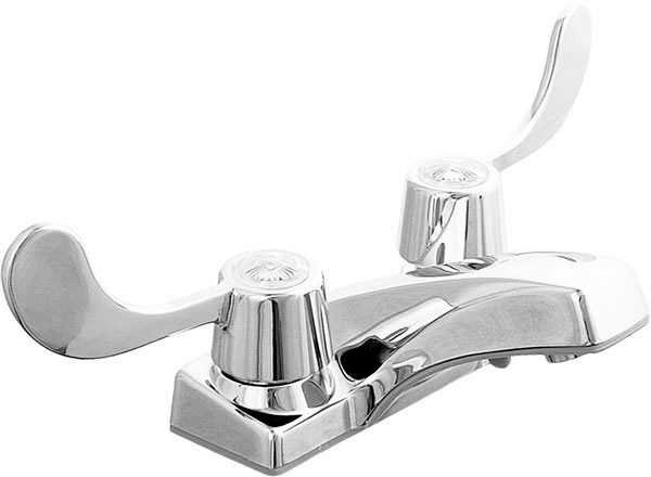 Lavatory faucet two wrist blade handles ADA
