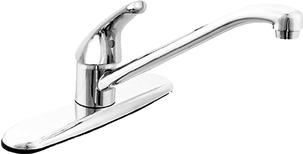Kitchen faucet single lever handle less spray