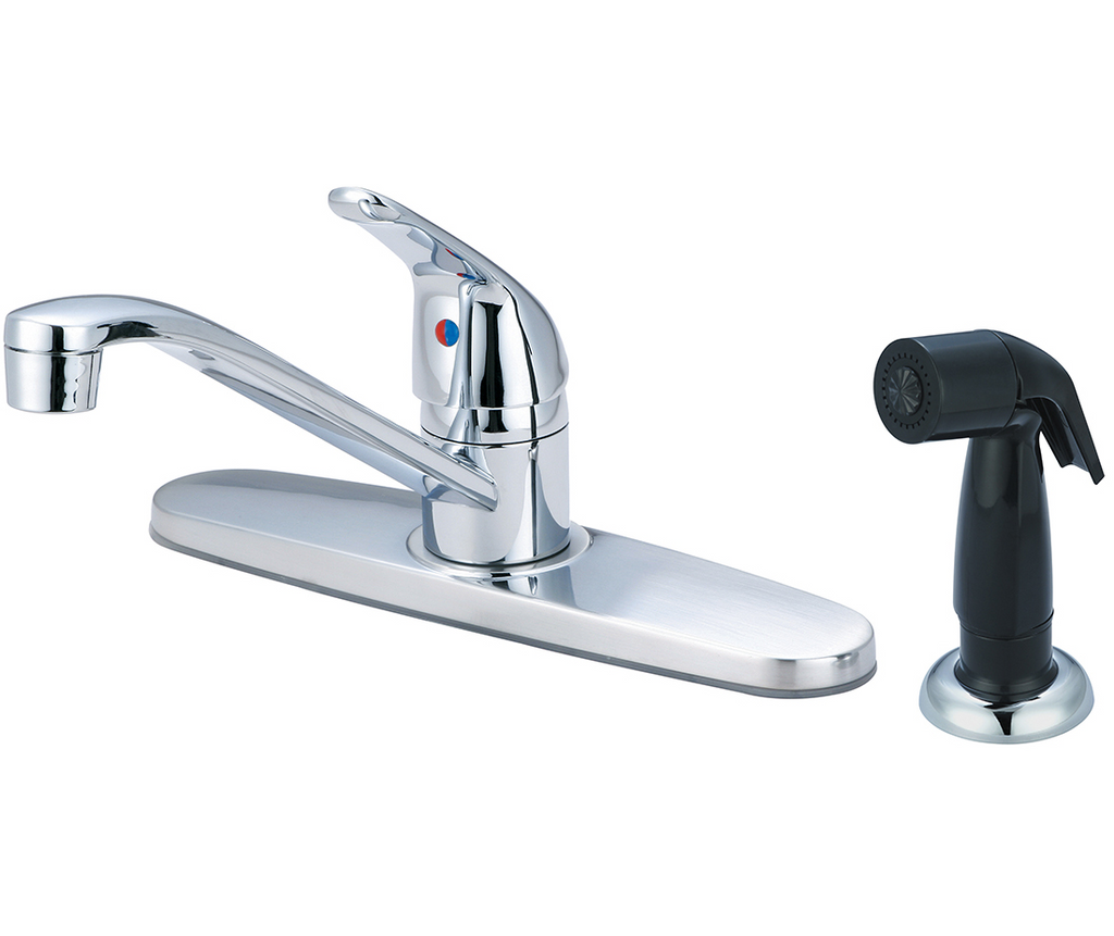 Kitchen faucet single lever handle w/spray