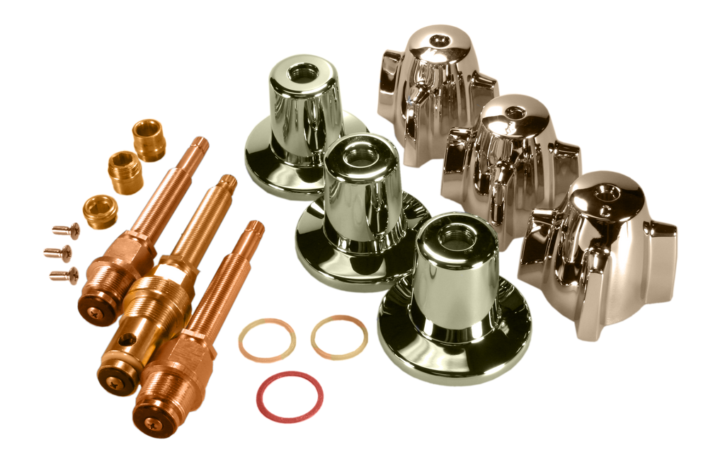 Central Brass tub/shower REBUILD kit, with screw on escutcheons