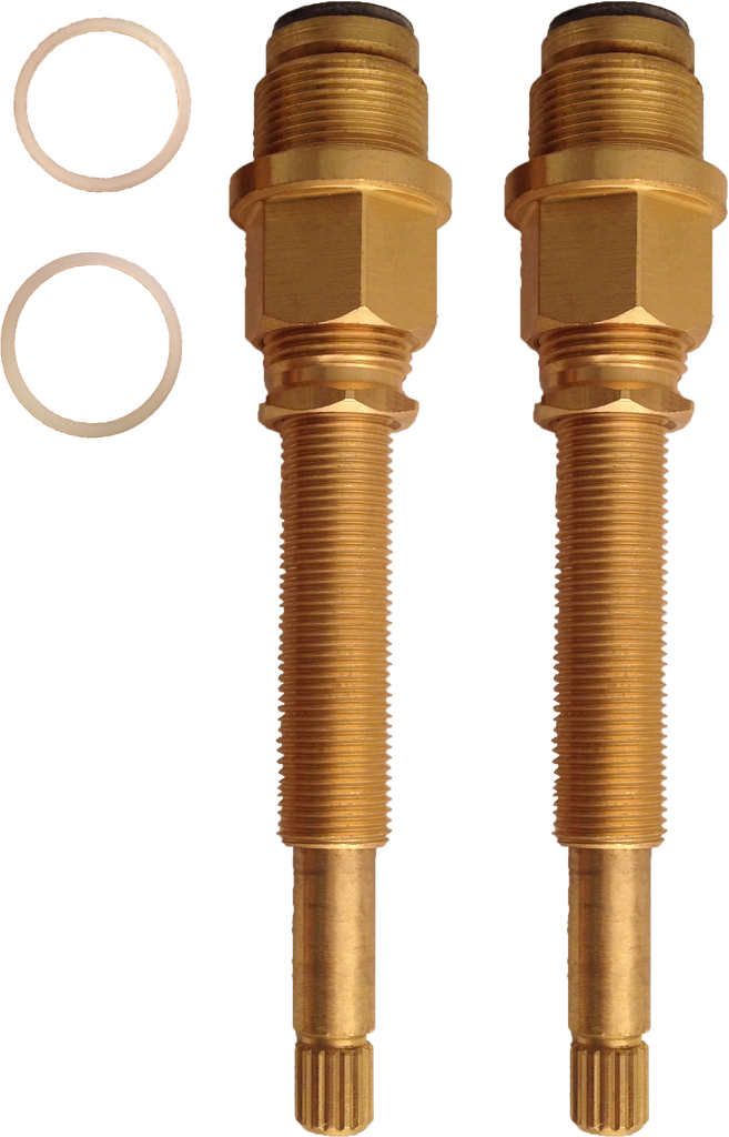 Central Brass tub/shower stem old style for screw on escutcheon w/seats (pair)