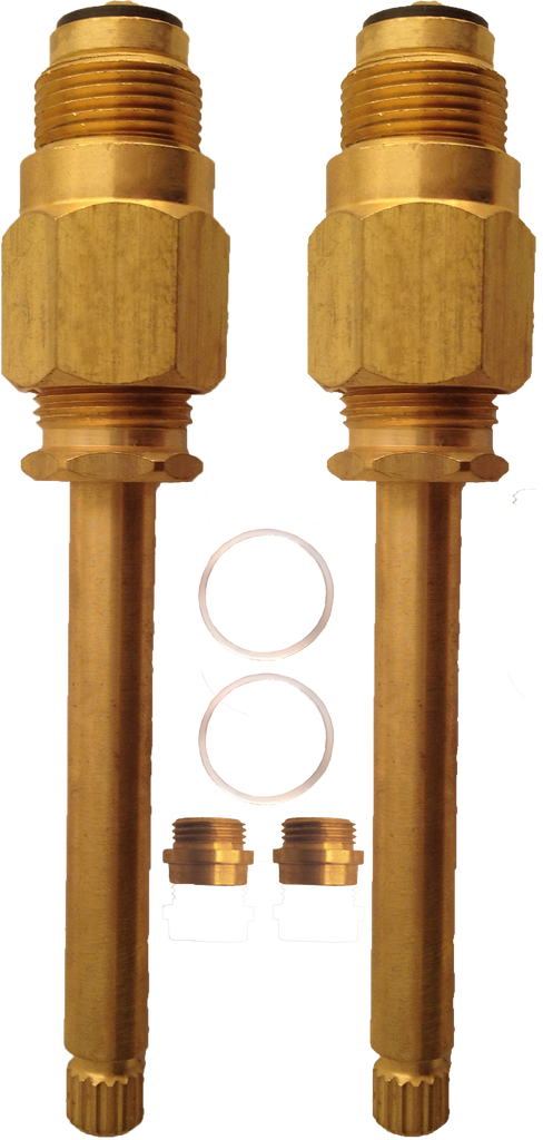 Central Brass tub/shower stem new style for screw on escutcheon w/seat (pair)