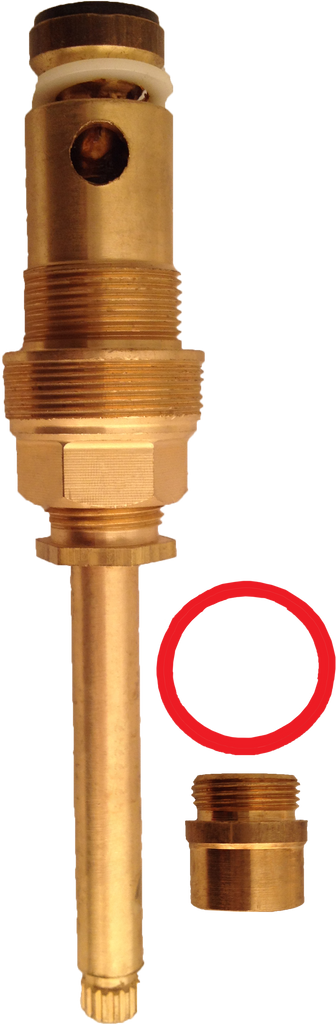 Central Brass tub diverter stem for set screw escutcheon and sleeve w/seat