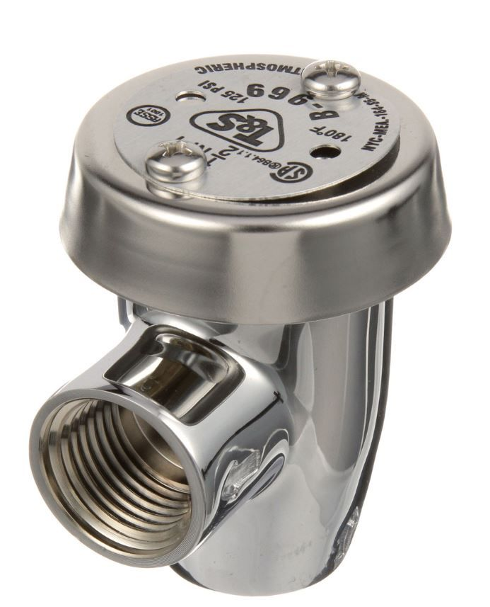 T & S vacuum breaker for a T & S sink