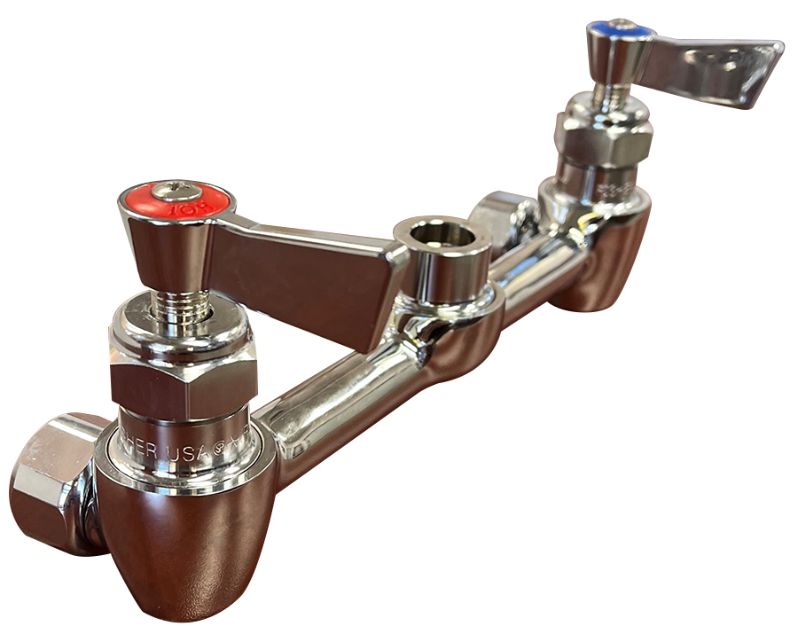 Fisher wall mount 8 adj faucet w/3/8ip outlet check valves (2200-CV)