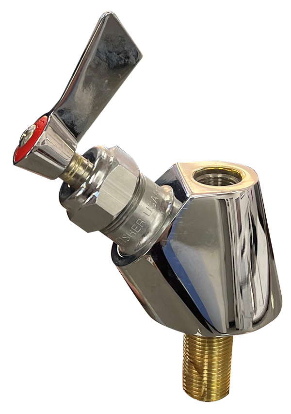 Fisher deck mount faucet single hole single service rigid outlet w/check valves (12890)