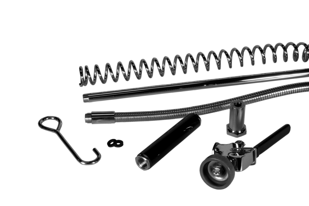 Fisher pre-rinse assembly: riser, hook, hose, spring and spray assembly (2928)