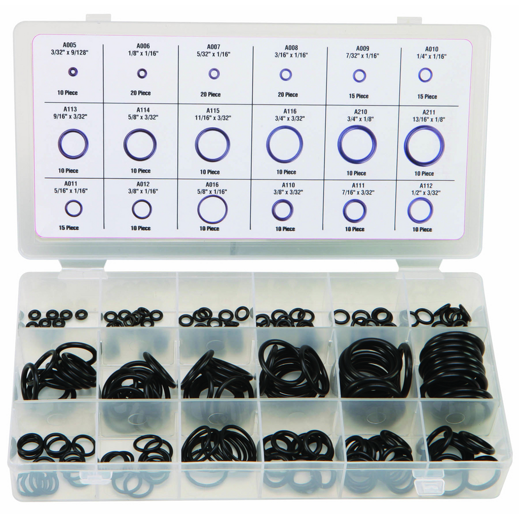 O ring assortment, 200 pieces