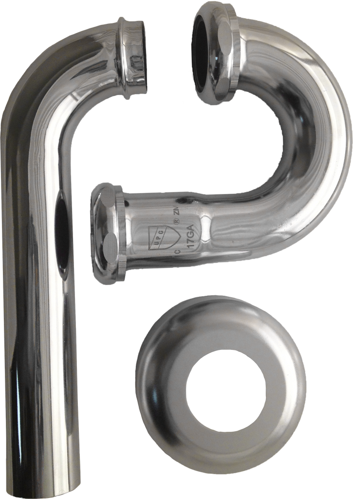 P trap 1 1/4 17ga brass nuts, deep flange