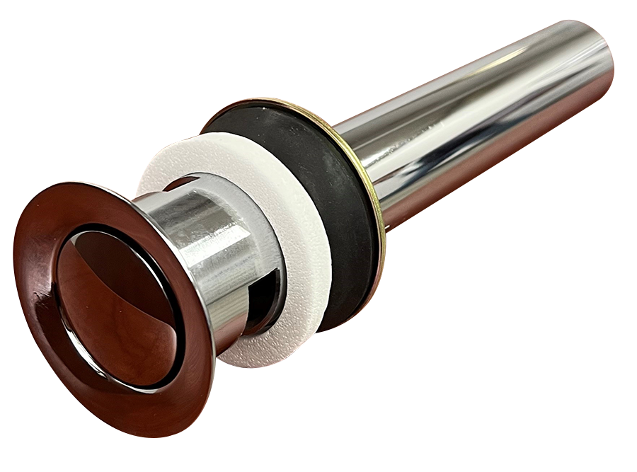 Lavatory drain push/pull chrome w/overflow