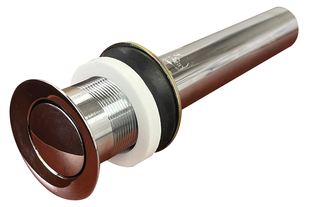 Lavatory drain push/pull chrome no overflow