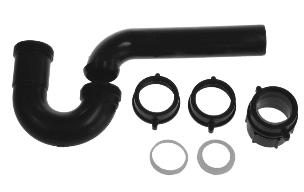 P trap black plastic 1 1/2 w/adapter BOXED