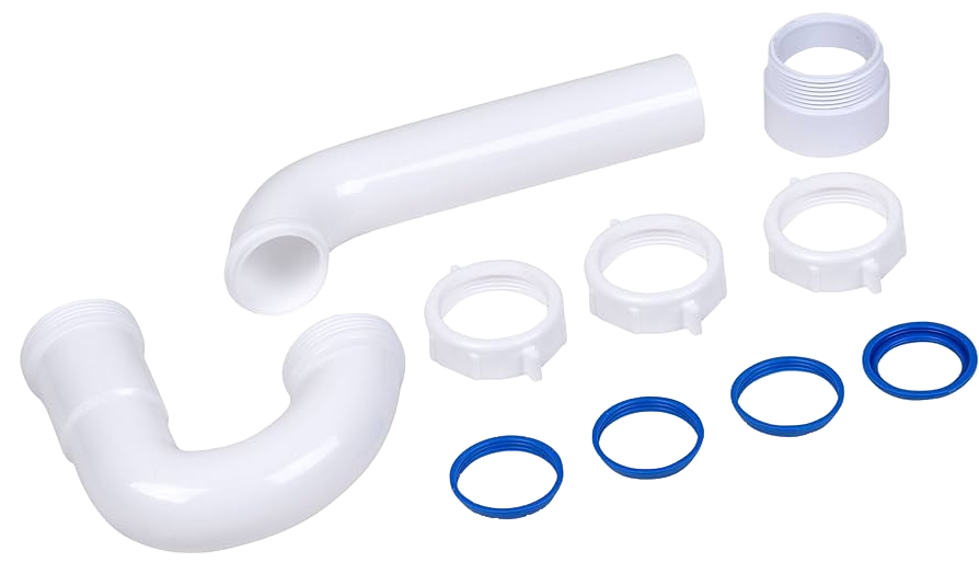 P trap white plastic 1 1/2 w/adapter (Dearborn brand)