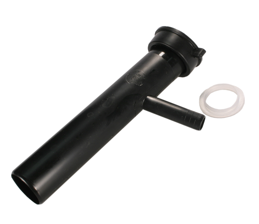 Branch tailpiece black direct connect, 1/2 branch