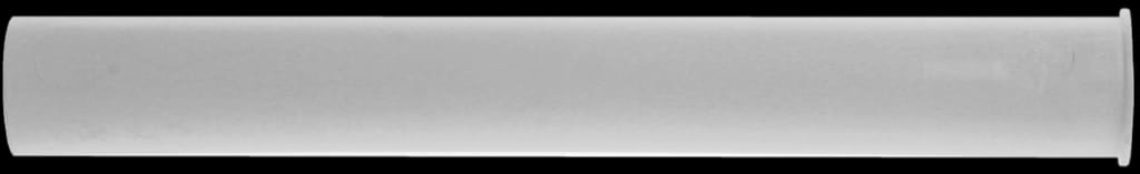 Flanged tailpiece white plastic 1 1/2 x 12