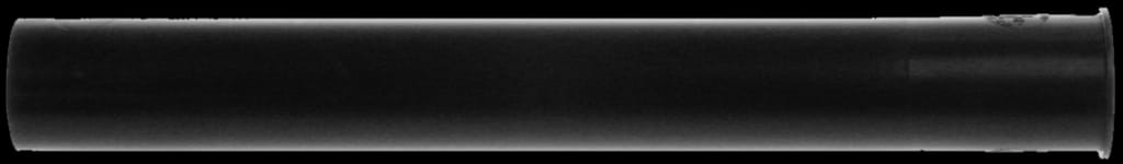 Flanged tailpiece black plastic 1 1/2 x 12