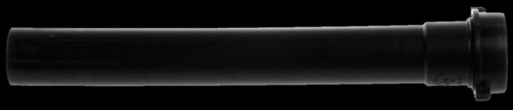 Slip joint extension black plastic 1 1/2 x 12
