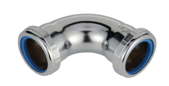 Slip joint 90 ell, chrome 20ga 1 1/2